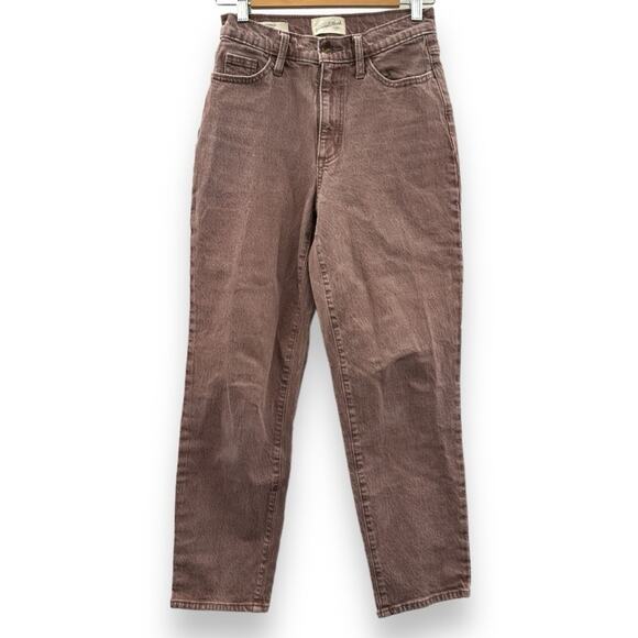 Universal Thread Vintage‎ Straight High Rise Muted Brick Red Jeans Size 0/25a - Picture 1 of 9